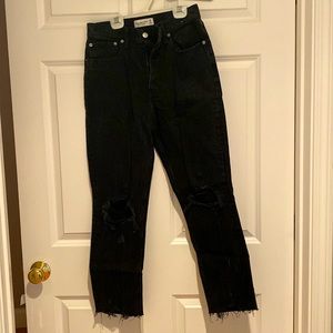 Abercrombie & Fitch high rise mom jeans Black Size 28